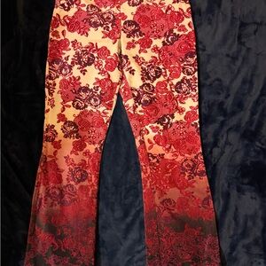 Jane Doe Collection Floral Red and Black Trousers